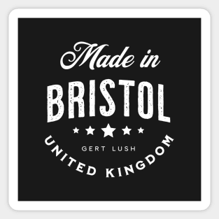 Made In Bristol, UK - Vintage Logo Text Design Sticker